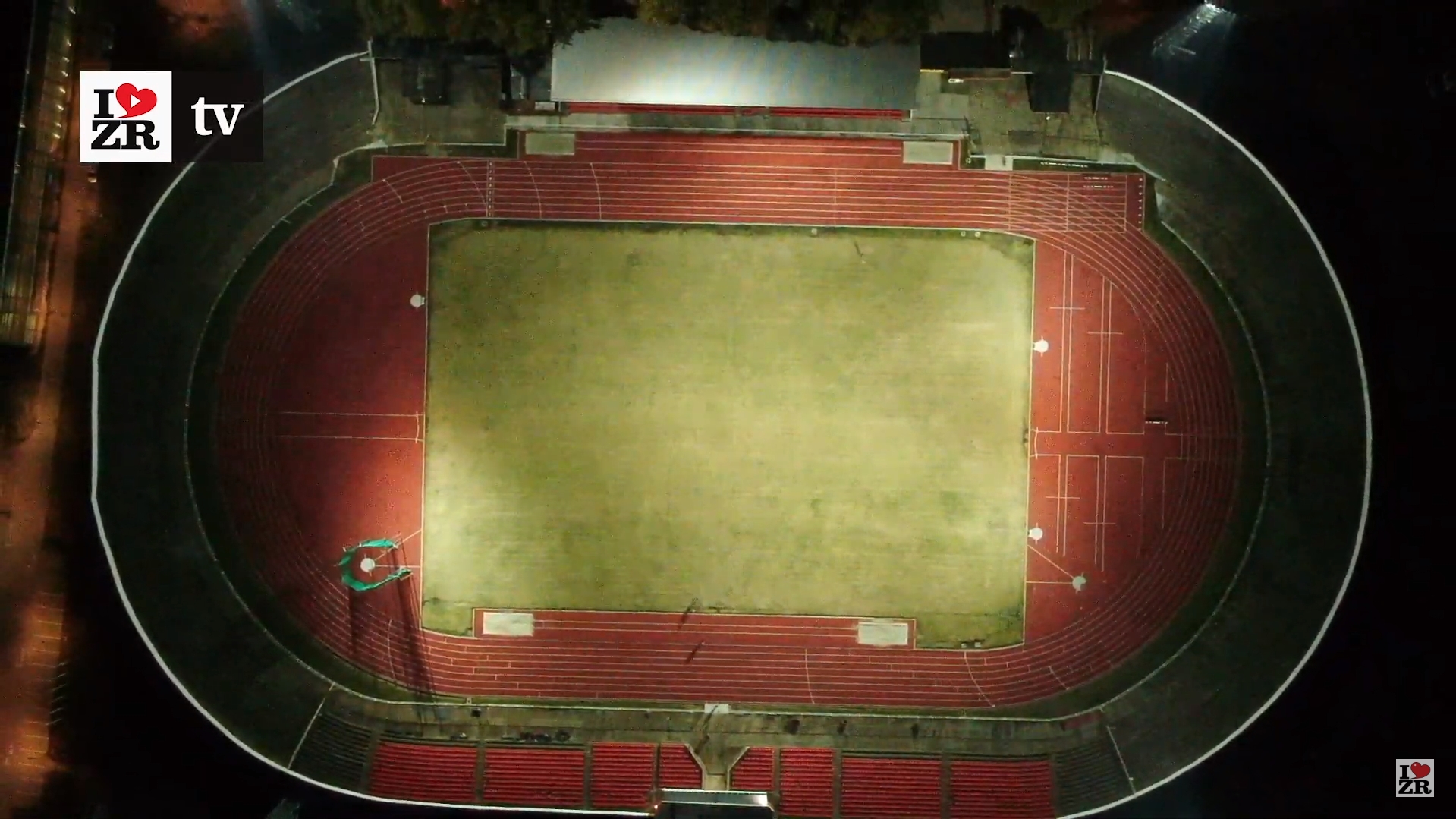 Atletski stadion u Zrenjaninu iz vazduha