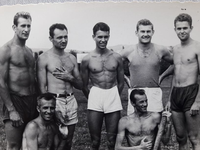 Atletičari Crvene zvezde sa kraja 1950.