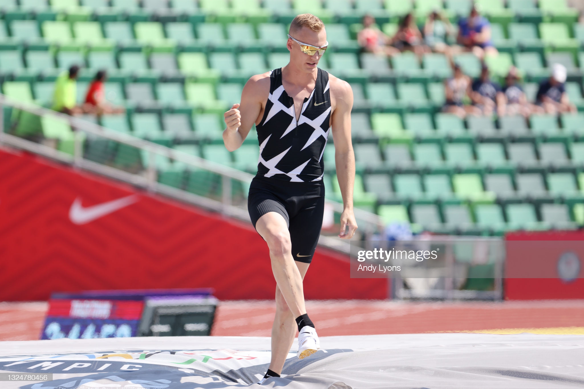 Sem Kendriks, skok motkom, Američiki trajals 2021, Judžin, Oregon 21. jun, izborno takmičeje za Olimpijske igre TOkio 2020;   Foto: Getty Images