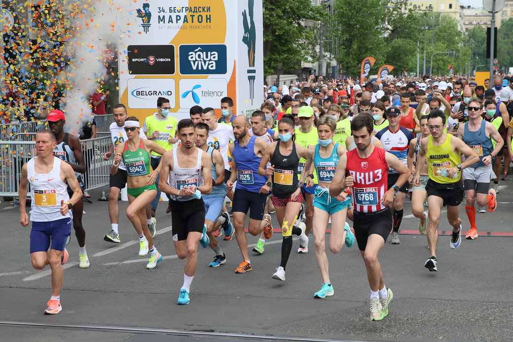 Start 34. Beogradskog maratona, Beograd 2021. - 6. jun;   Foto: MN Press