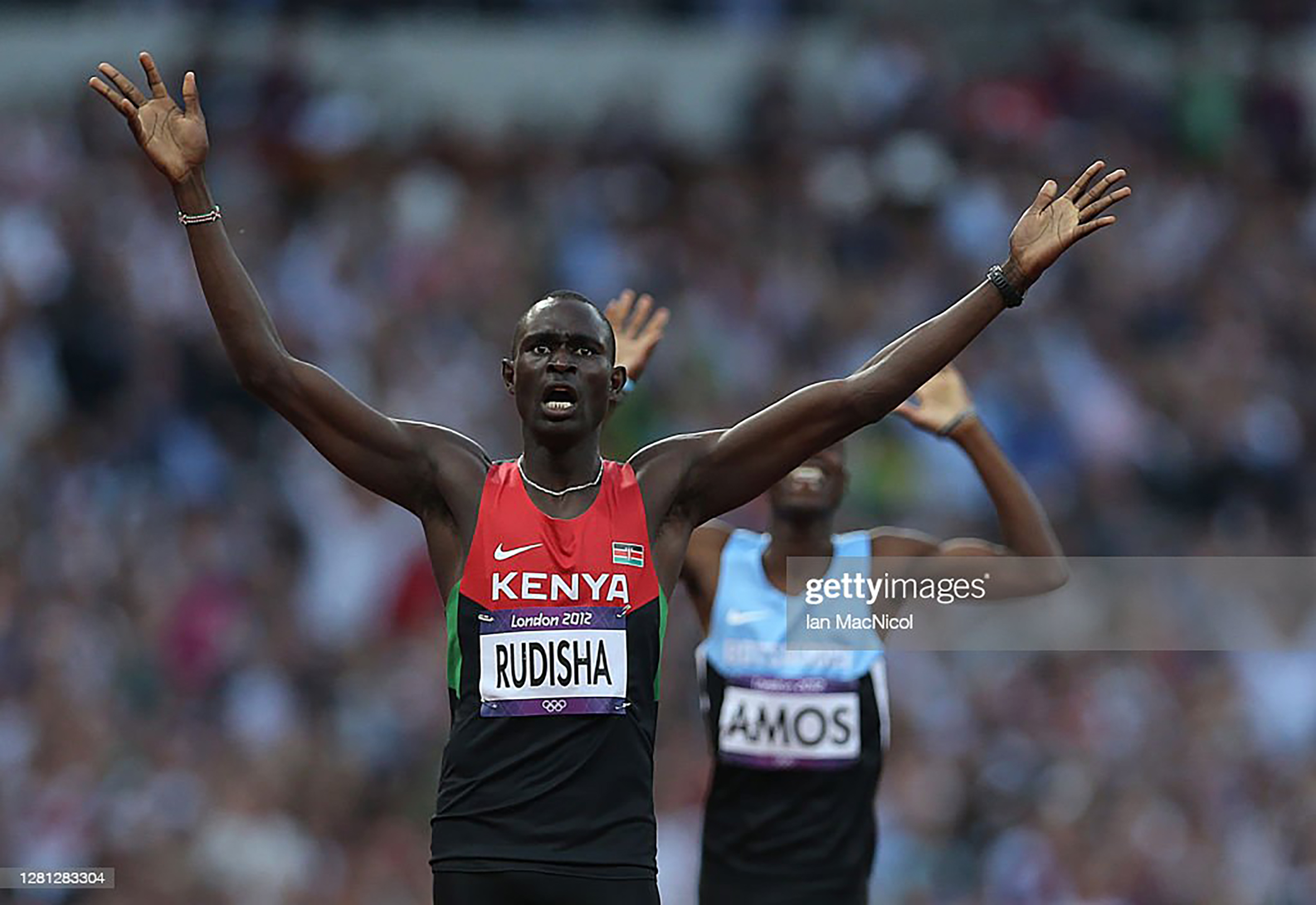 Olimpijske igre, London 2012. - 9. avgust - Dejvid Rudiša (Kenija), pobednik trke na 800m, slavlje zlatne medalje i obaranja svetskog rekorda;   Foto: Ian MacNicol/Getty Images