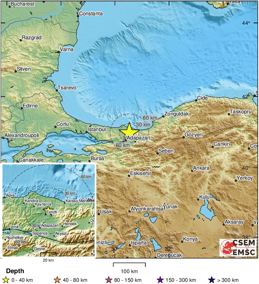 Zemljotres nedaleko od Istanbula